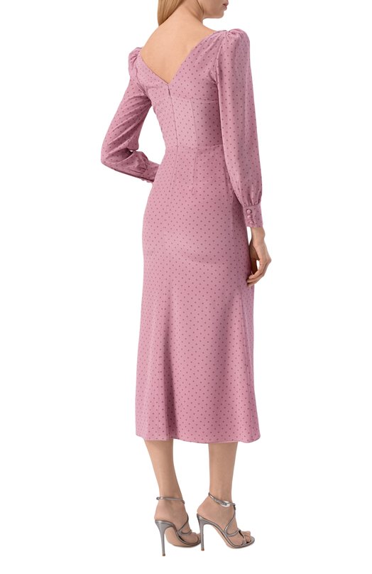 Шелковое платье Alessandra Rich FABX4314/F4686 Розовый  FABX4314/F4686 Фото 3