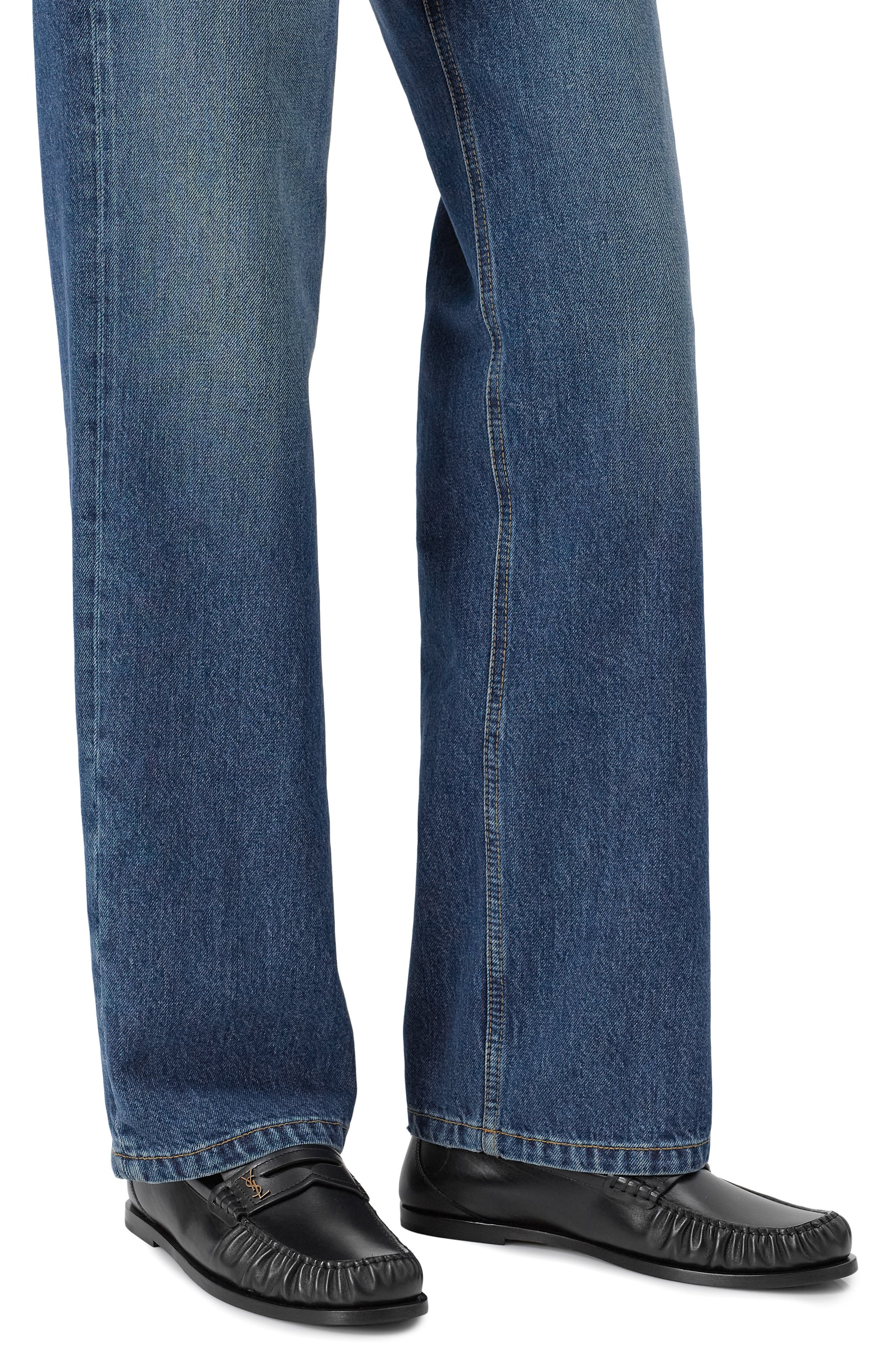 Кожаные пенни-лоферы SAINT LAURENT, арт. 820648/AAELH, фото 2