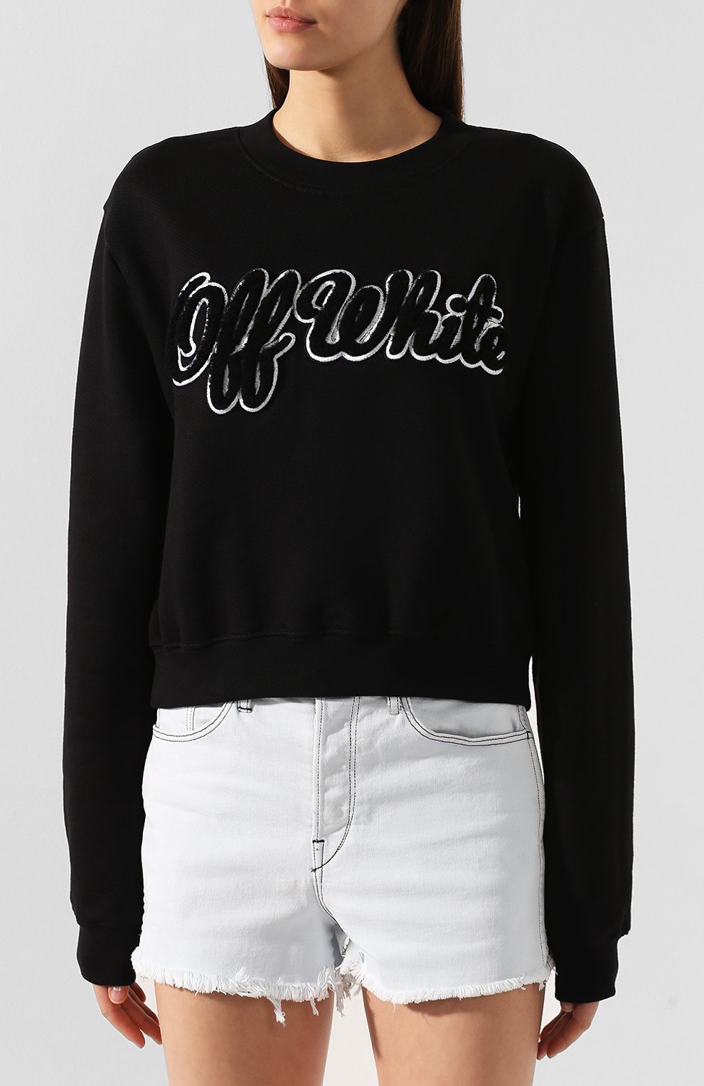 Хлопковый свитшот OFF-WHITE, арт. 0WBA026E19F300941001, фото 3