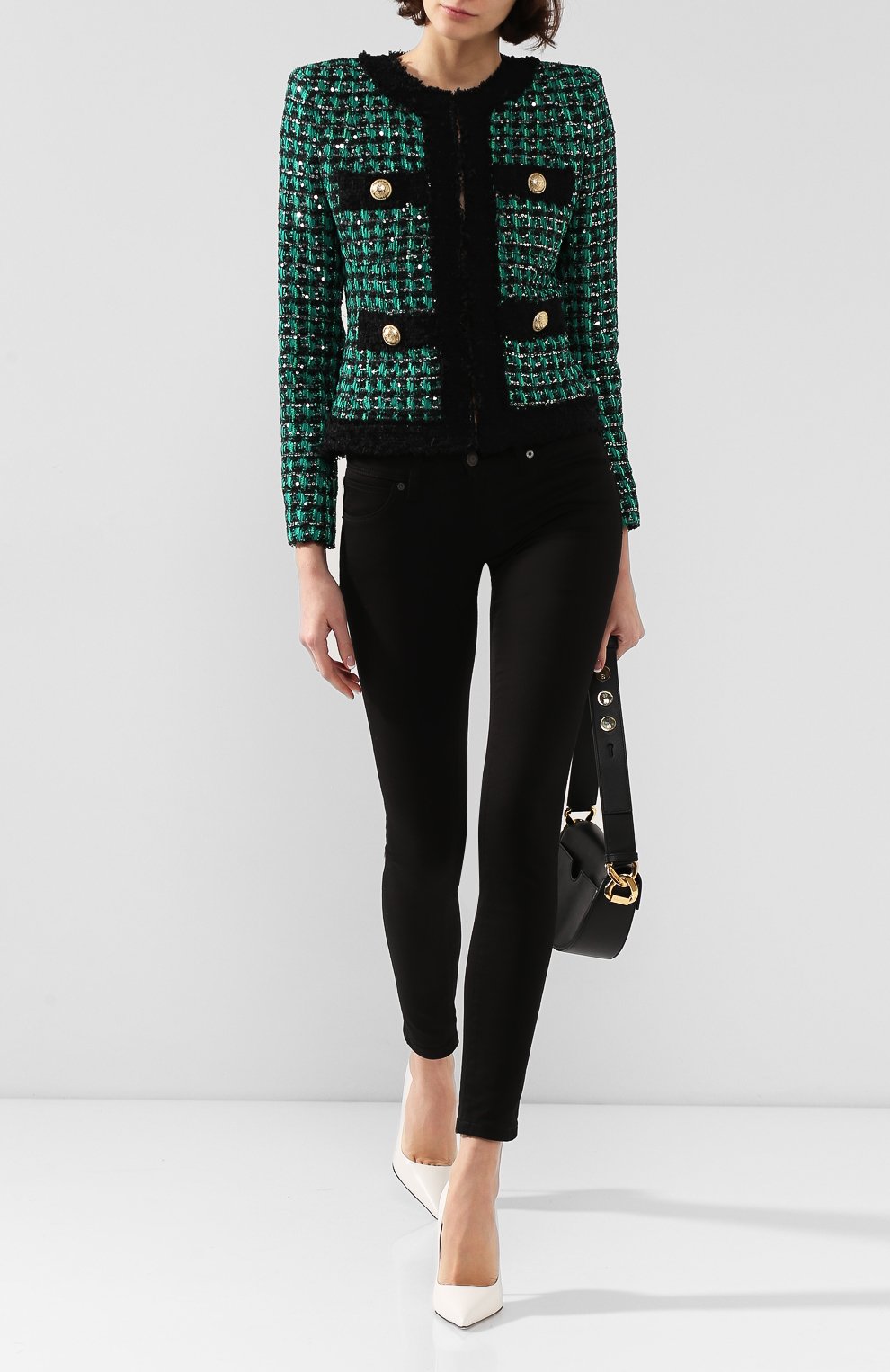 Жакет BALMAIN зеленого цвета по цене 418000 руб., арт. SF17250/X236, фото 2 Жакет BALMAIN, арт. SF17250/X236, фото 2