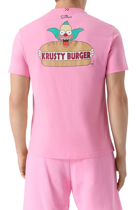 Хлопковая футболка MC2 Saint Barth STBM TSHIRT MAN/02621H Розовый  STBM TSHIRT MAN/02621H Фото 4
