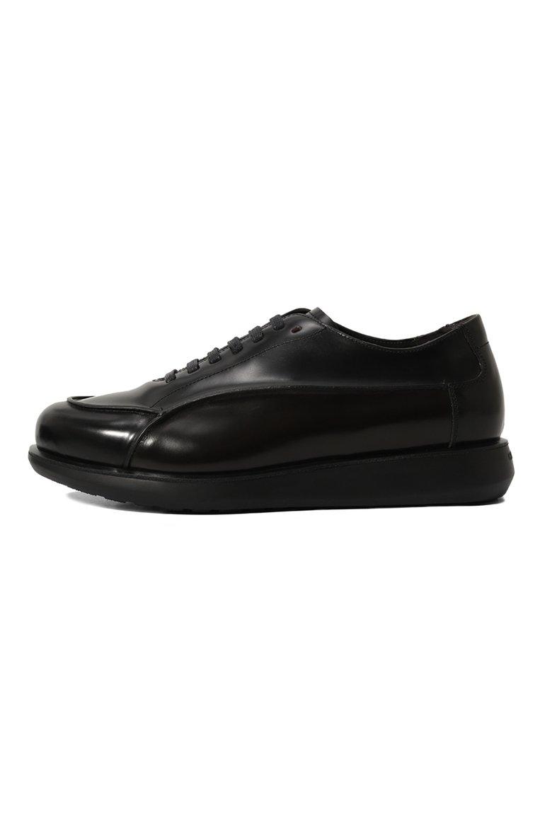 Мужские кожаные кроссовки GIORGIO ARMANI черного цвета, арт. X2C526/XF294 | Фото 4 (Подошва: Массивная; Материал внутренний: Натуральная кожа; Стили: Классический; Материал утеплителя: Без утеплителя; Материал внешний: Натуральная кожа; Кросс-КТ: Низкие)