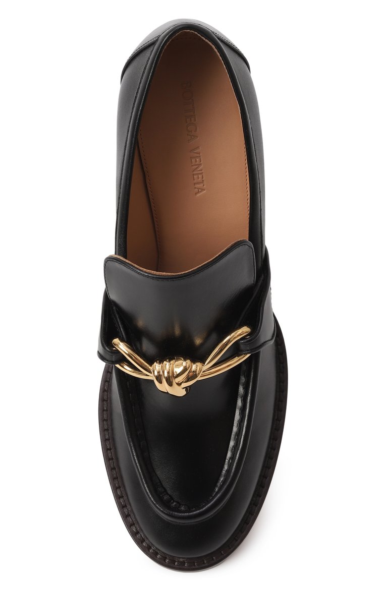 Женские кожаные туфли astaire BOTTEGA VENETA черного цвета, арт. 806793 V4R30 | Фото 6 (Драгоценные камни: Проставлено; Каблук высота: Средний; Материал сплава: Проставлено; Подошва: Плоская; Материал внешний: Натуральная кожа; Каблук тип: Устойчивый)