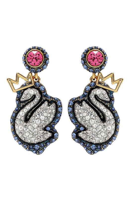 фото Серьги pop swan swarovski