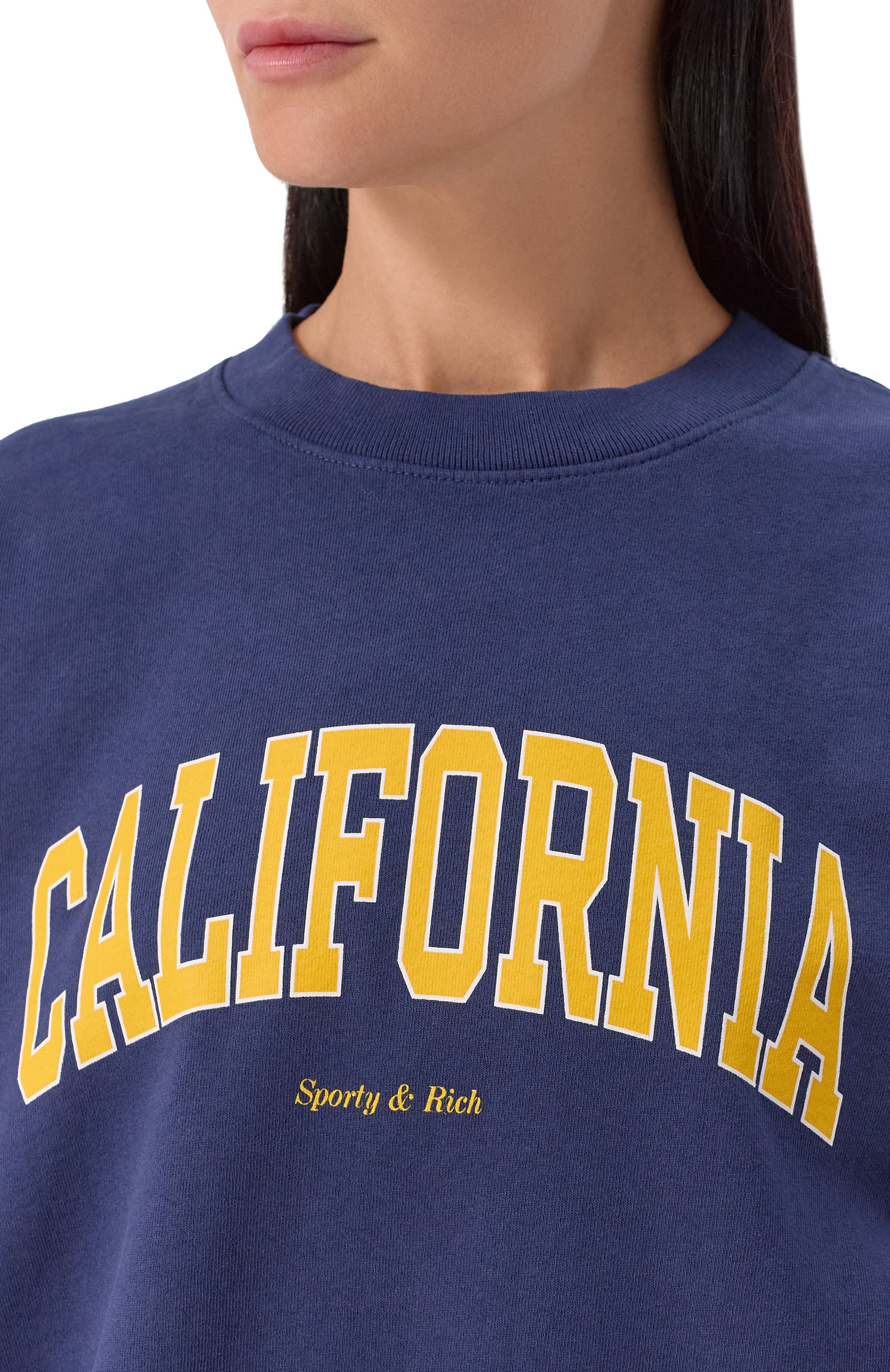 Хлопковый свитшот SPORTY AND RICH, арт. ST071508501BL32, фото 5