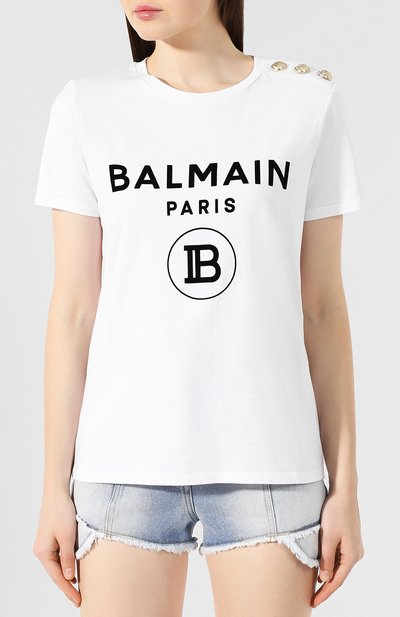 Хлопковая футболка BALMAIN, арт. SF11364/I193, фото 3