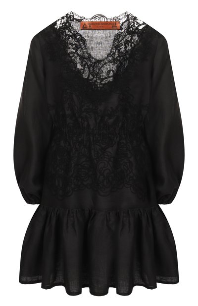 Женское платье из хлопка и льна ERMANNO SCERVINO, арт. D464Q627NZB