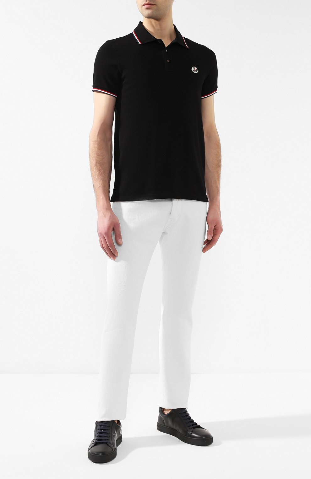 Хлопковое поло MONCLER, арт. E1-091-83456-00-84556, фото 2