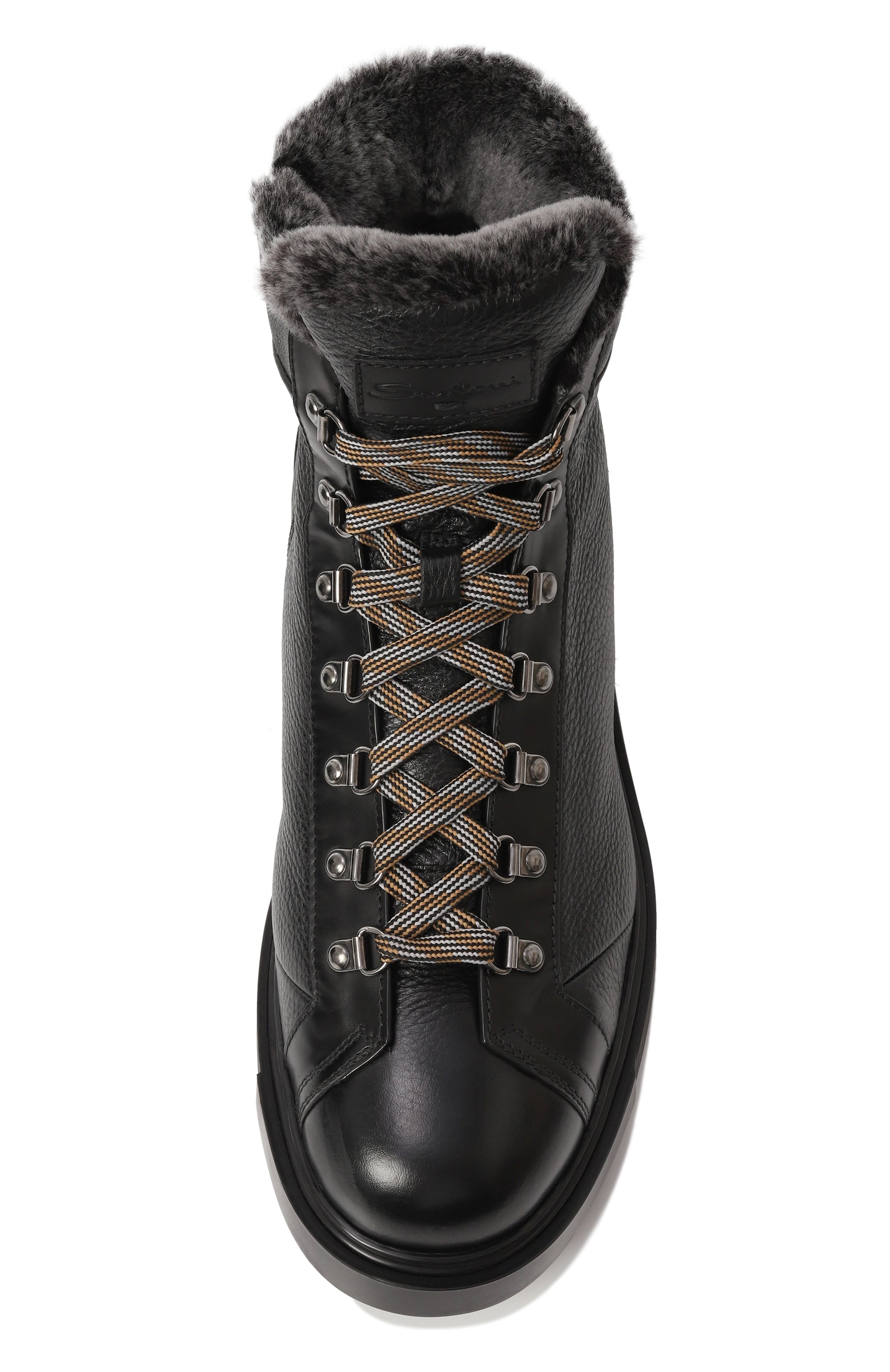 Кожаные хайкеры st. moritz SANTONI, арт. MGSG18190NERAYLW, фото 6