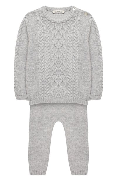 Комплект из пуловера и брюк BABY T серого цвета по цене 12400 руб., арт. 20AI160C/18M-3A, фото 1 Комплект из пуловера и брюк BABY T, арт. 20AI160C/18M-3A, фото 1