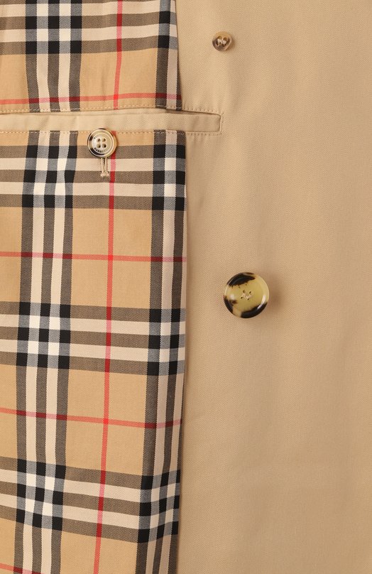 Хлопковый тренч Burberry 8079385 Бежевый  8079385 Фото 7