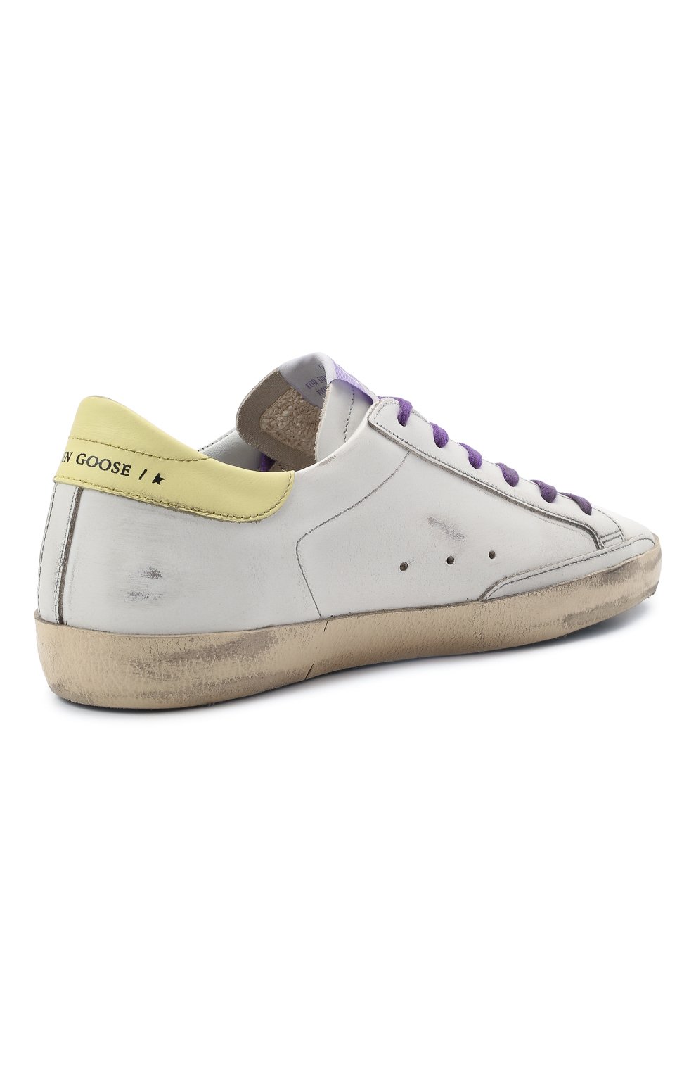 Кожаные кеды superstar GOLDEN GOOSE DELUXE BRAND, арт. GWF00101.F001554, фото 4