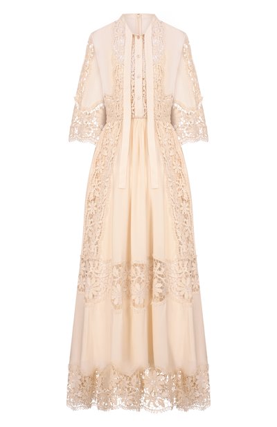 Женское платье из хлопка и шелка ELIE SAAB, арт. D1158NS26/SIM03