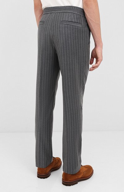 Шерстяные брюки BRUNELLO CUCINELLI серого цвета по цене 107500 руб., арт. ME243E1740, фото 4 Шерстяные брюки BRUNELLO CUCINELLI, арт. ME243E1740, фото 4