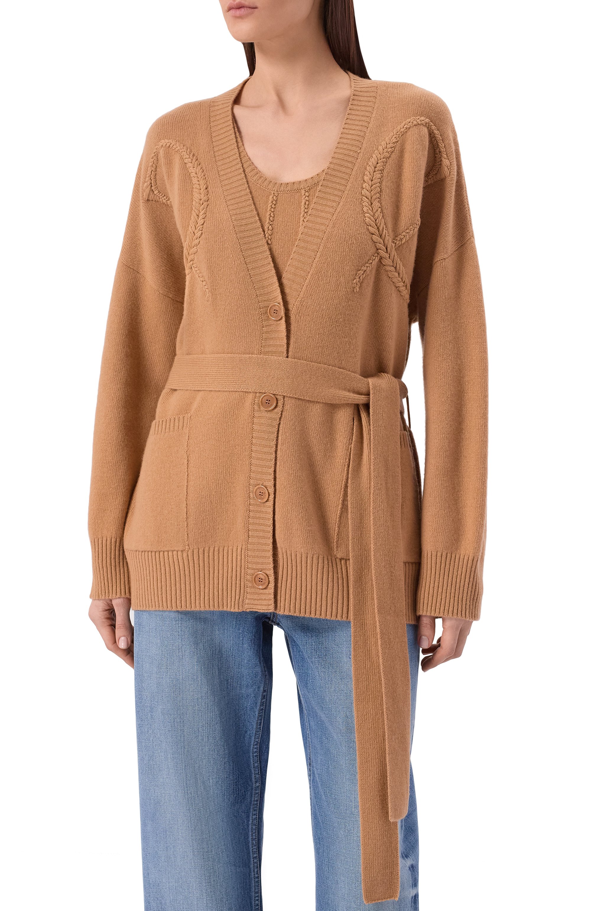 Кардиган из шерсти и кашемира ELIE SAAB, арт. J0208/CK015, фото 3