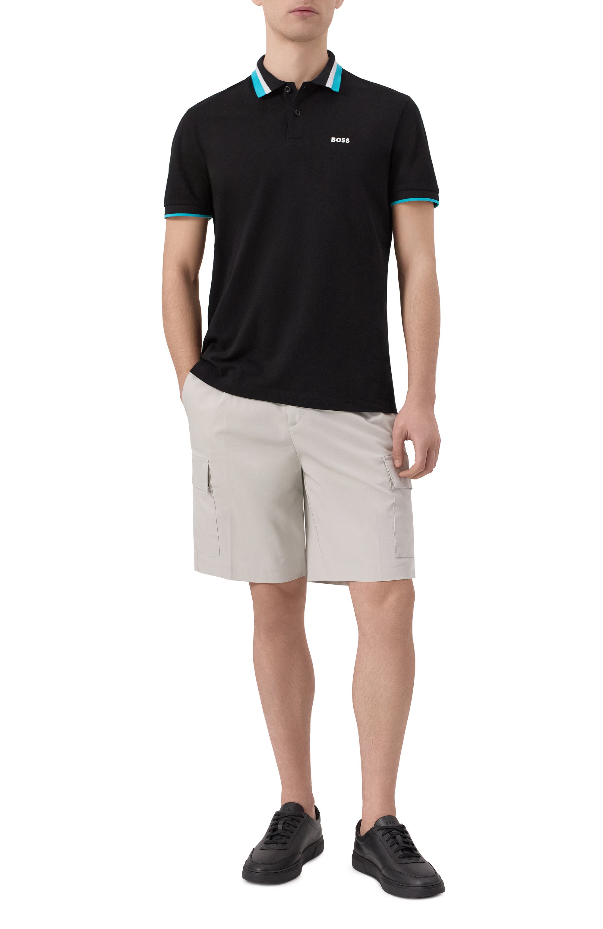 Хлопковое поло BOSS GREEN, арт. 50538101, фото 2