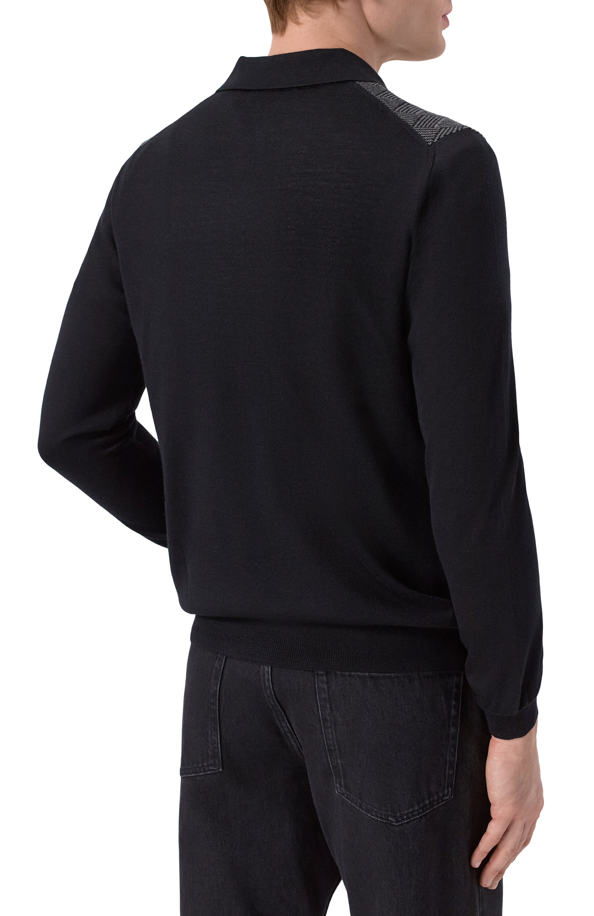 Поло из шерсти и шелка GRAN SASSO, арт. 57137/13126, фото 4