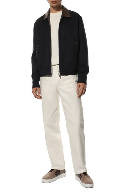 Замшевые кеды MORESCHI, арт. 44099/220/CR0AZIA/GI0VE, фото 2