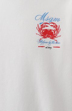 Мужской хлопковый свитшот MSGM белого цвета, арт. 3840MM115/257099 | Фото 6 (Рукава: Длинные; Материал сплава: Проставлено; Драгоценные камни: Проставлено; Длина (для топов): Стандартные; Мужское Кросс-КТ: свитшот-одежда; Стили: Кэжуэл; Принт: С принтом; Материал внешний: Хлопок)