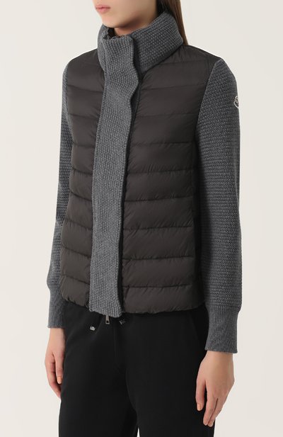 Пуховик с шерстяными рукавами MONCLER, арт. C2-093-94534-00-98124, фото 3