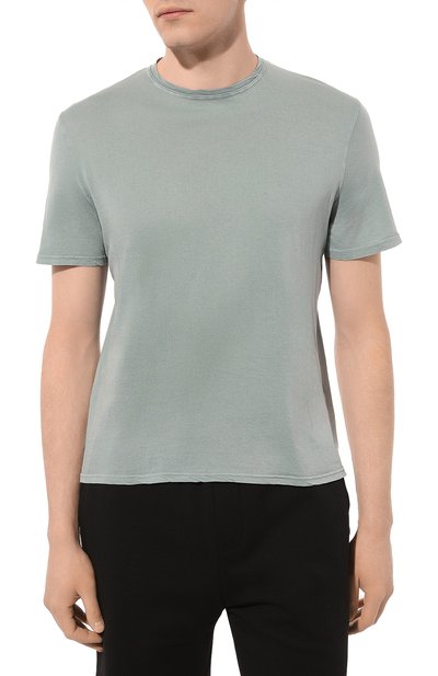 Хлопковая футболка FEDELI светло-зеленого цвета по цене 16150 руб., арт. 7UEF0113, фото 3 Хлопковая футболка FEDELI, арт. 7UEF0113, фото 3