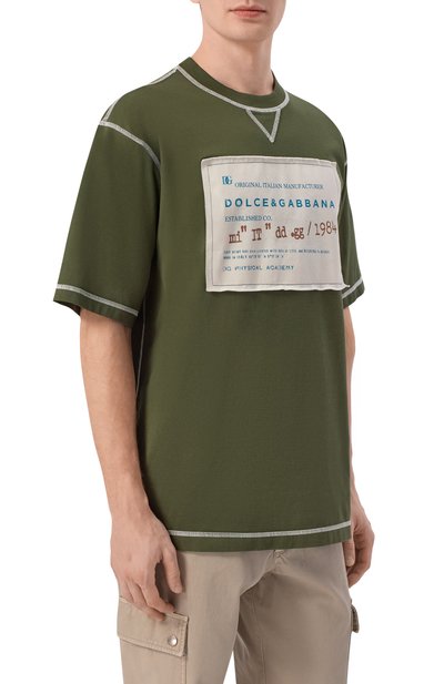 Хлопковая футболка DOLCE & GABBANA, арт. G8SJ6T/G7P0W, фото 3