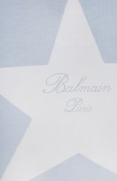 Детский хлопковая футболка BALMAIN голубого цвета, арт. BU8721 | Фото 3 (Материал сплава: Проставлено; Нос: Не проставлено; Материал внешний: Хлопок; Кросс-КТ НВ: Футболка; Ростовка одежда: 9 мес | 74 см, 36 мес | 98 см, 18 мес | 86 см, 6 мес | 68 см, 12 мес | 80 см, 24 мес | 92 см)