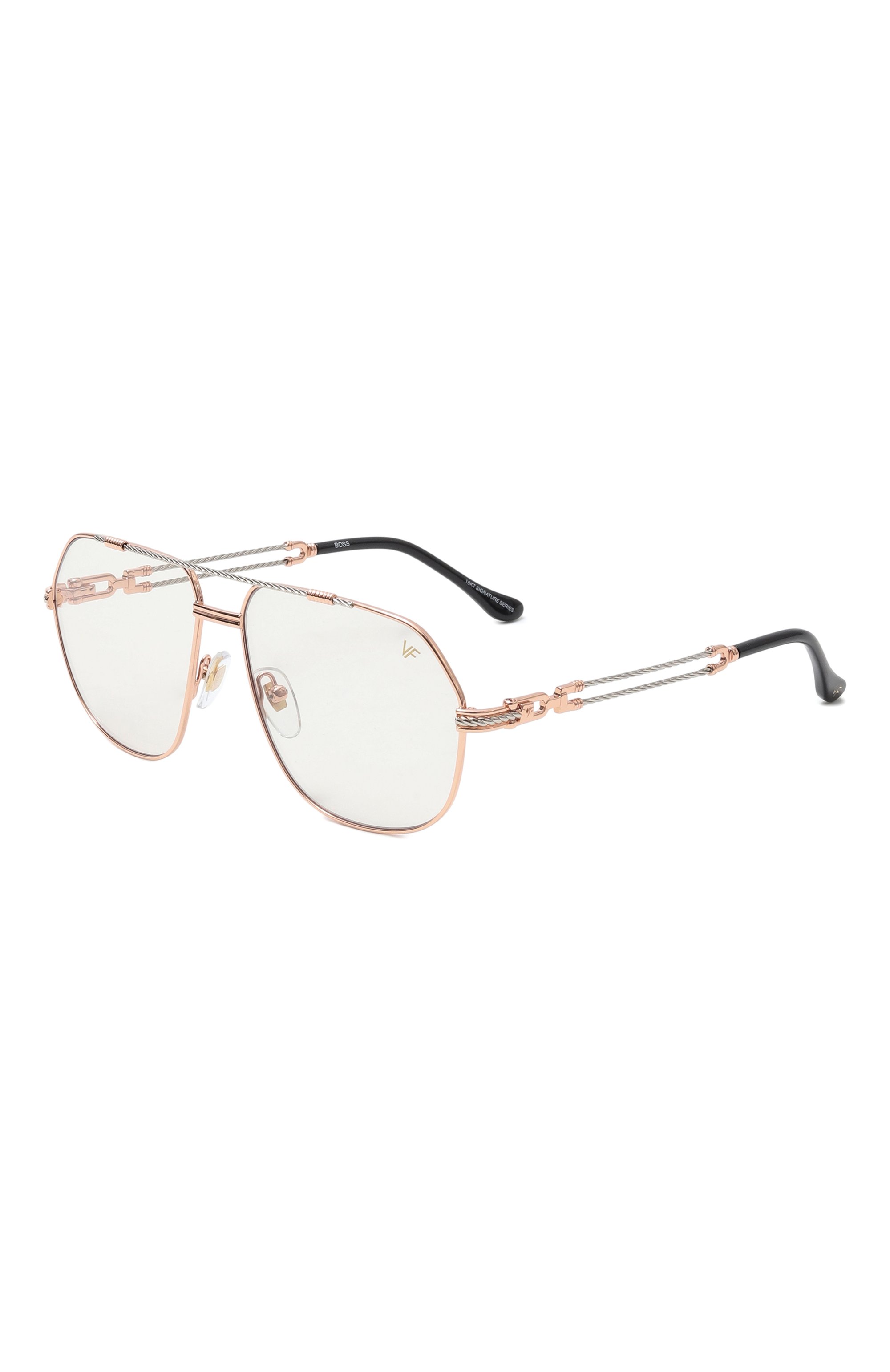 Солнцезащитные очки VINTAGE FRAMES, арт. B0SS D0UBLE R0PE 18KT TW0-T0NE G0LD/LIGHT C0NCRETE, фото 1
