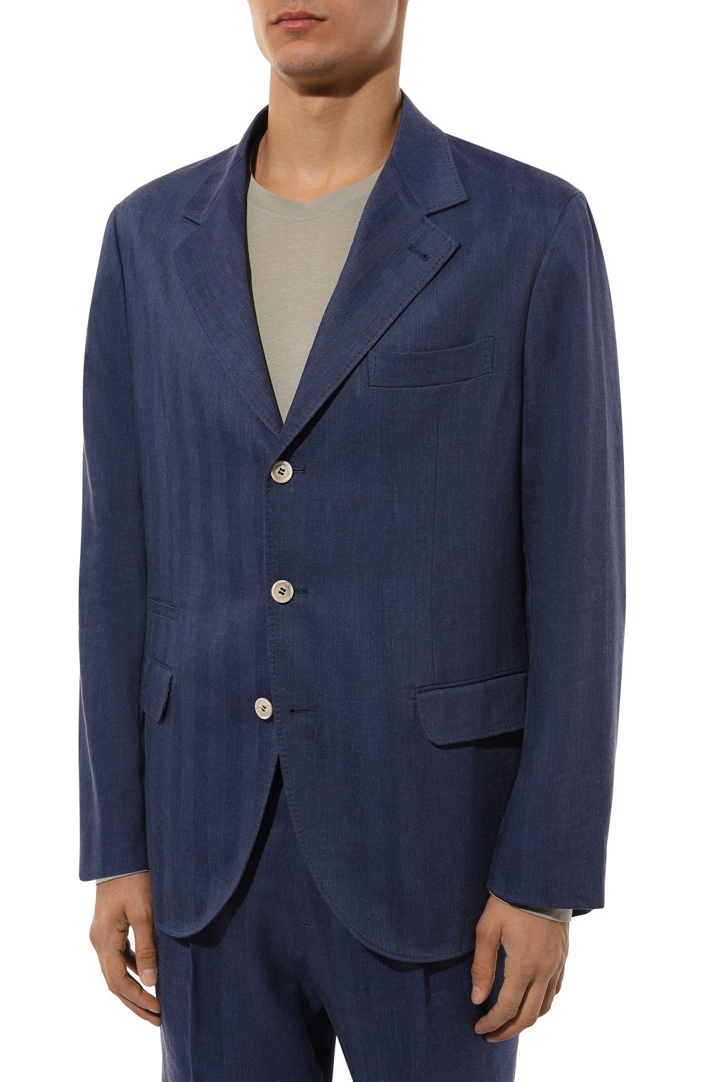 Костюм изо льна и шерсти BRUNELLO CUCINELLI, арт. MS465LDTR, фото 3