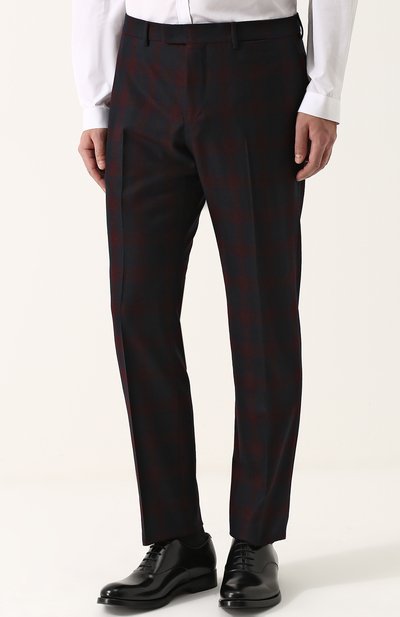 Шерстяной костюм в клетку с пиджаком на двух пуговицах GUCCI, арт. 450541/Z560E, фото 4