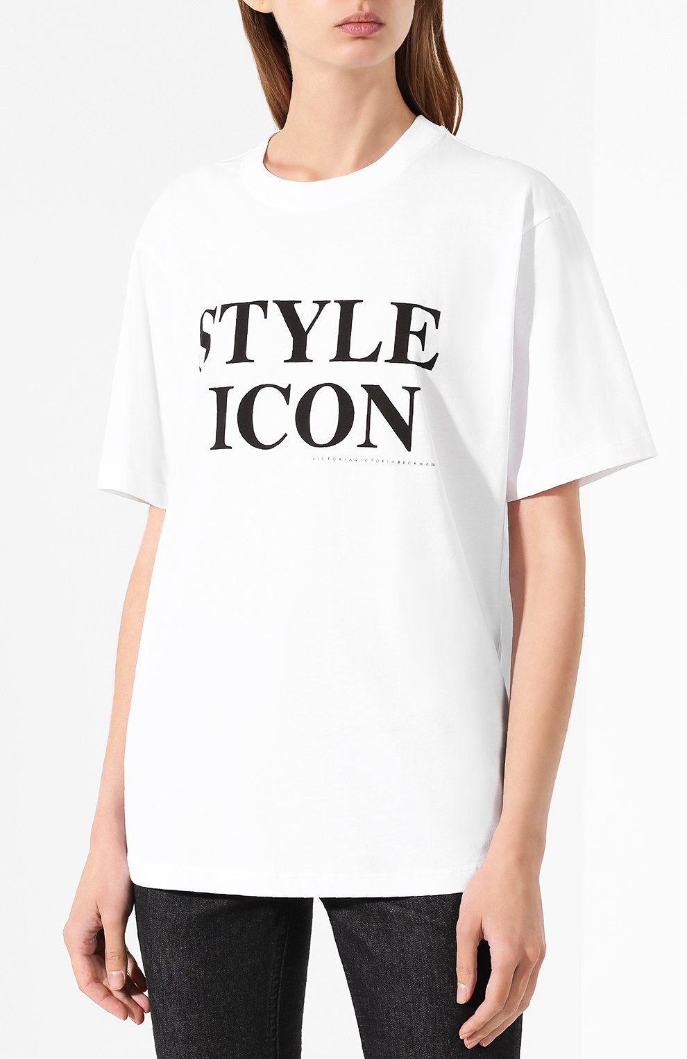 Хлопковая футболка VICTORIA, VICTORIA BECKHAM, арт. JYVV 149 PAW19 C0TT0N JERSEY, фото 3