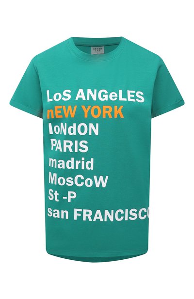 Хлопковая футболка SEVEN LAB, арт. T21-nEW YORK GO emerald, фото 1