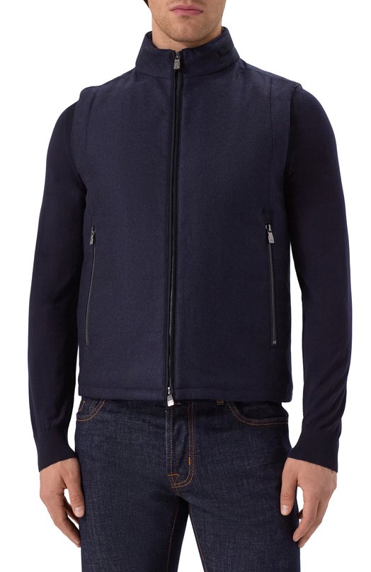Жилет из шерсти и кашемира Corneliani 26C571-2618267 Синий  26C571-2618267 Фото 3