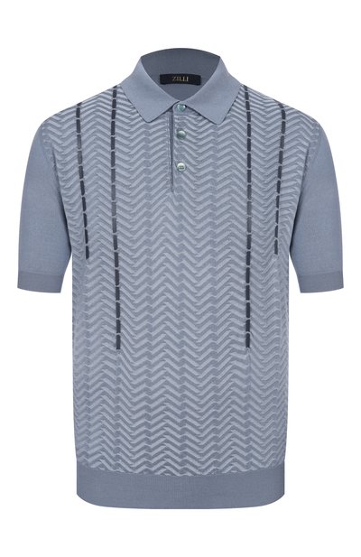 Мужская поло из шелка и хлопка ZILLI, арт. KBP002M0144VBRDG0