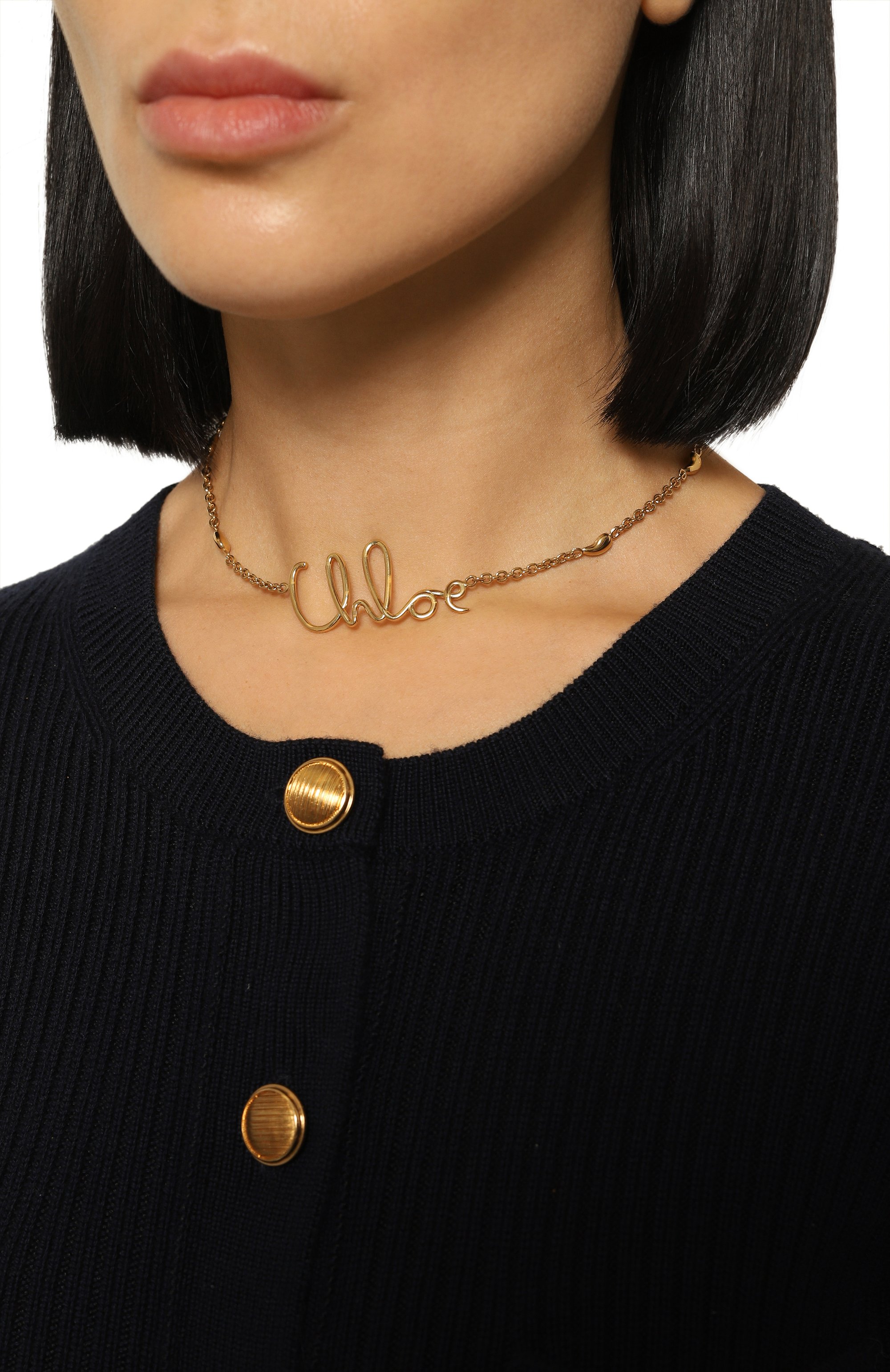 Ожерелье CHLOÉ золотого цвета по цене 59850 руб., арт. CHC24AF064CB7, фото 2 Ожерелье CHLOÉ, арт. CHC24AF064CB7, фото 2