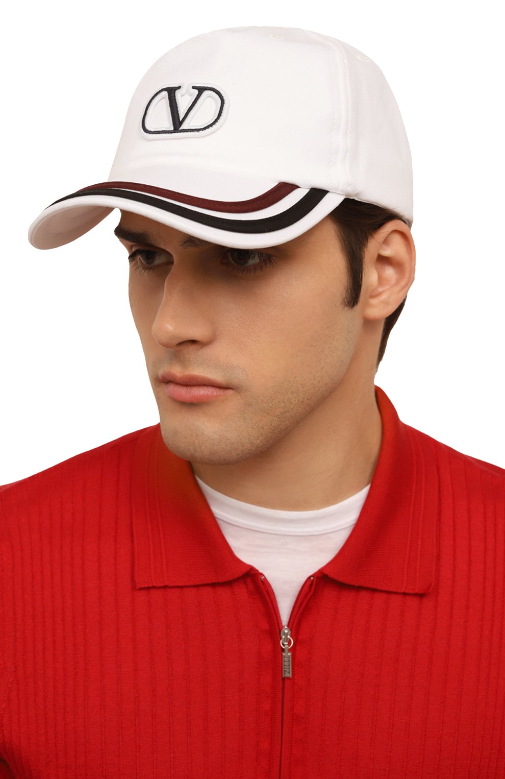 Хлопковая бейсболка VALENTINO белого цвета по цене 57650 руб., арт. 4Y2HDA10/87M, фото 2 Хлопковая бейсболка VALENTINO, арт. 4Y2HDA10/87M, фото 2