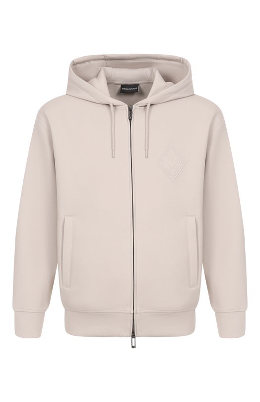 Хлопковая толстовка Emporio Armani EM001122/AF10013 Кремовый EM001122/AF10013