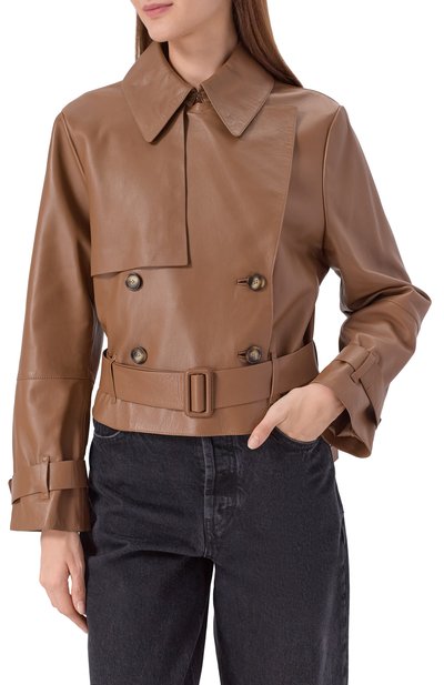 Кожаный тр�енч BOSS, арт. 50541289, фото 3