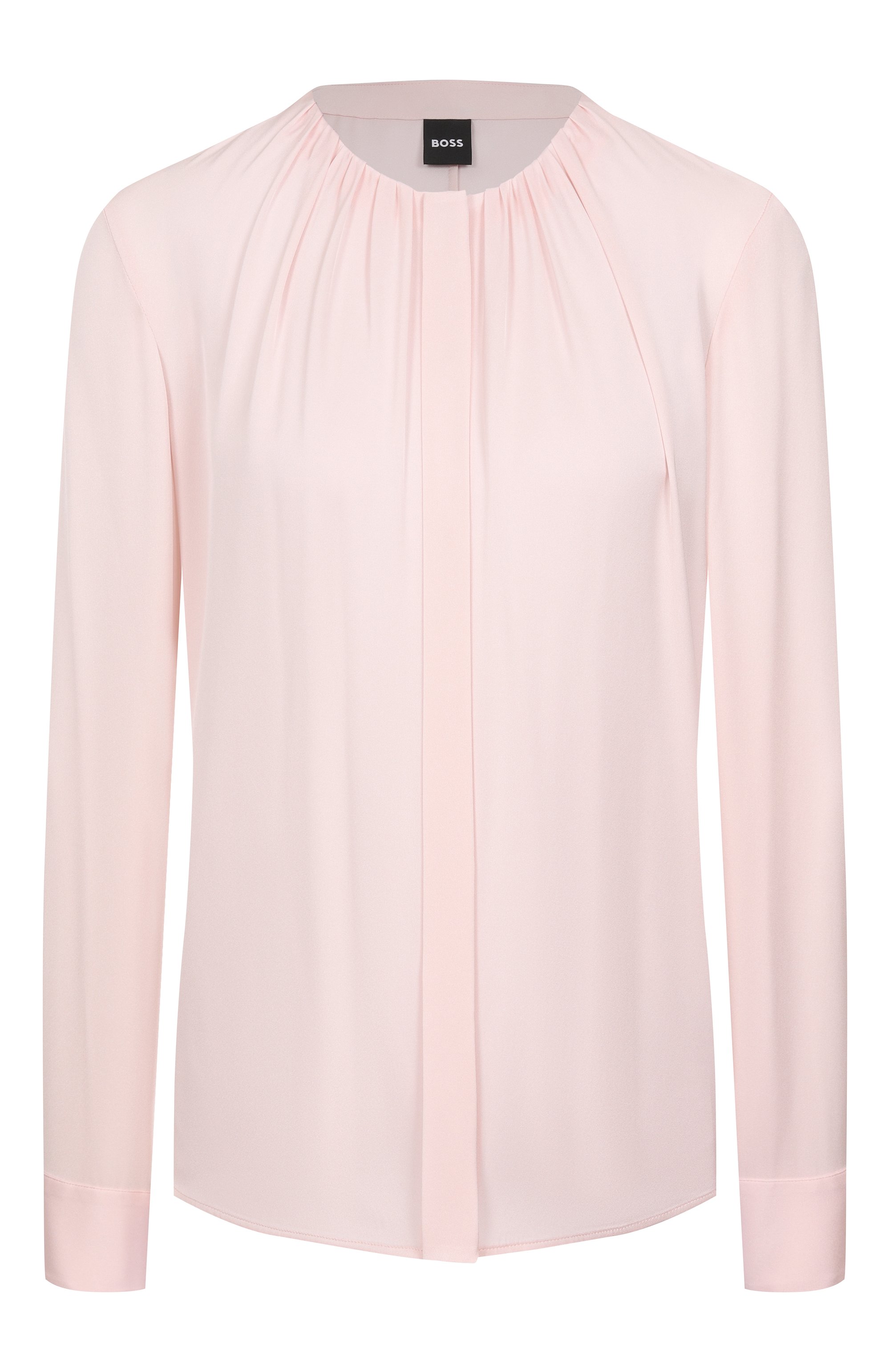 Шелковая блузка BOSS розового цвета по цене 29850 руб., арт. 50538481, фото 1 Шелковая блузка BOSS, арт. 50538481, фото 1