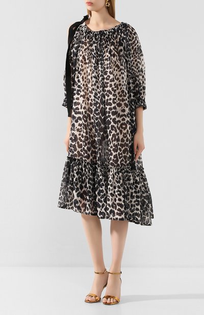 Хлопковое платье DRIES VAN NOTEN леопардового цвета по цене 95600 руб., арт. 201-11089-9002, фото 3 Хлопковое платье DRIES VAN NOTEN, арт. 201-11089-9002, фото 3