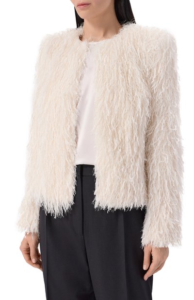 Жакет BALMAIN кремового цвета по цене 369500 руб., арт. GF1SM508/JL40, фото 3 Жакет BALMAIN, арт. GF1SM508/JL40, фото 3