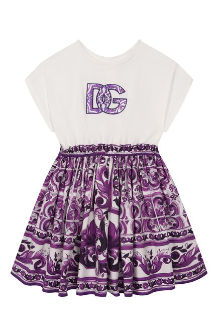 Хлопковое платье DOLCE & GABBANA, арт. L5JDAF/G7PEE/8-12+