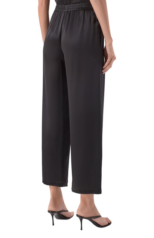 Шелковые брюки Saint Laurent 857172/Y7G27 Чёрный  857172/Y7G27 Фото 4