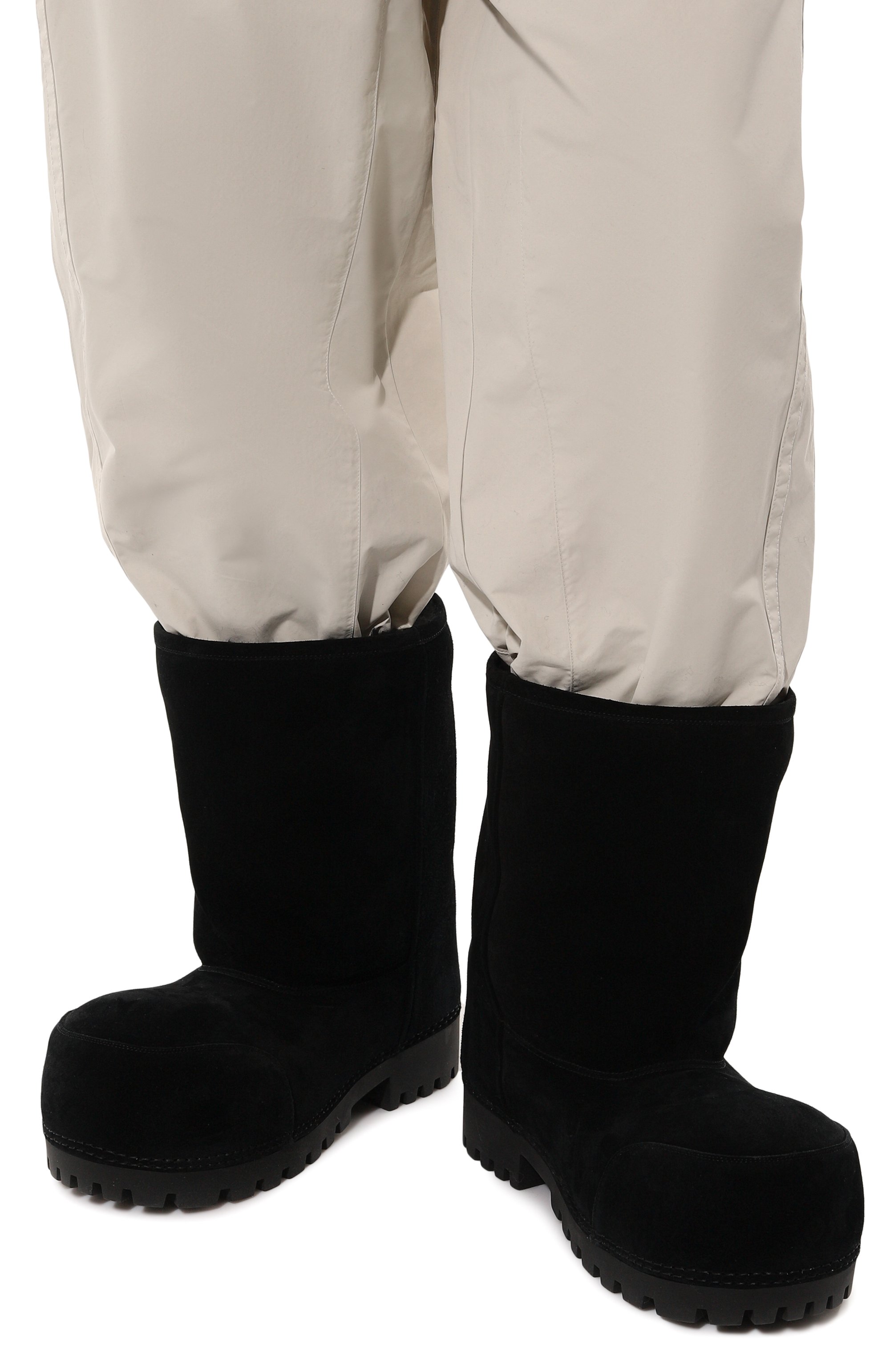 Мужские черные замшевые сапоги alaska BALENCIAGA купить в интернет