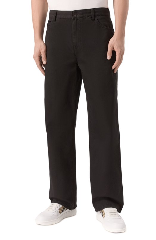 Хлопковые брюки Burberry 8109241 Чёрный  8109241 Фото 3