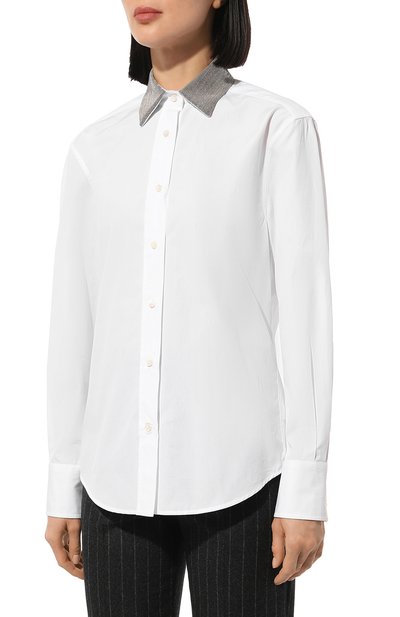 Хлопковая рубашка BRUNELLO CUCINELLI, арт. MH772NL906, фото 3