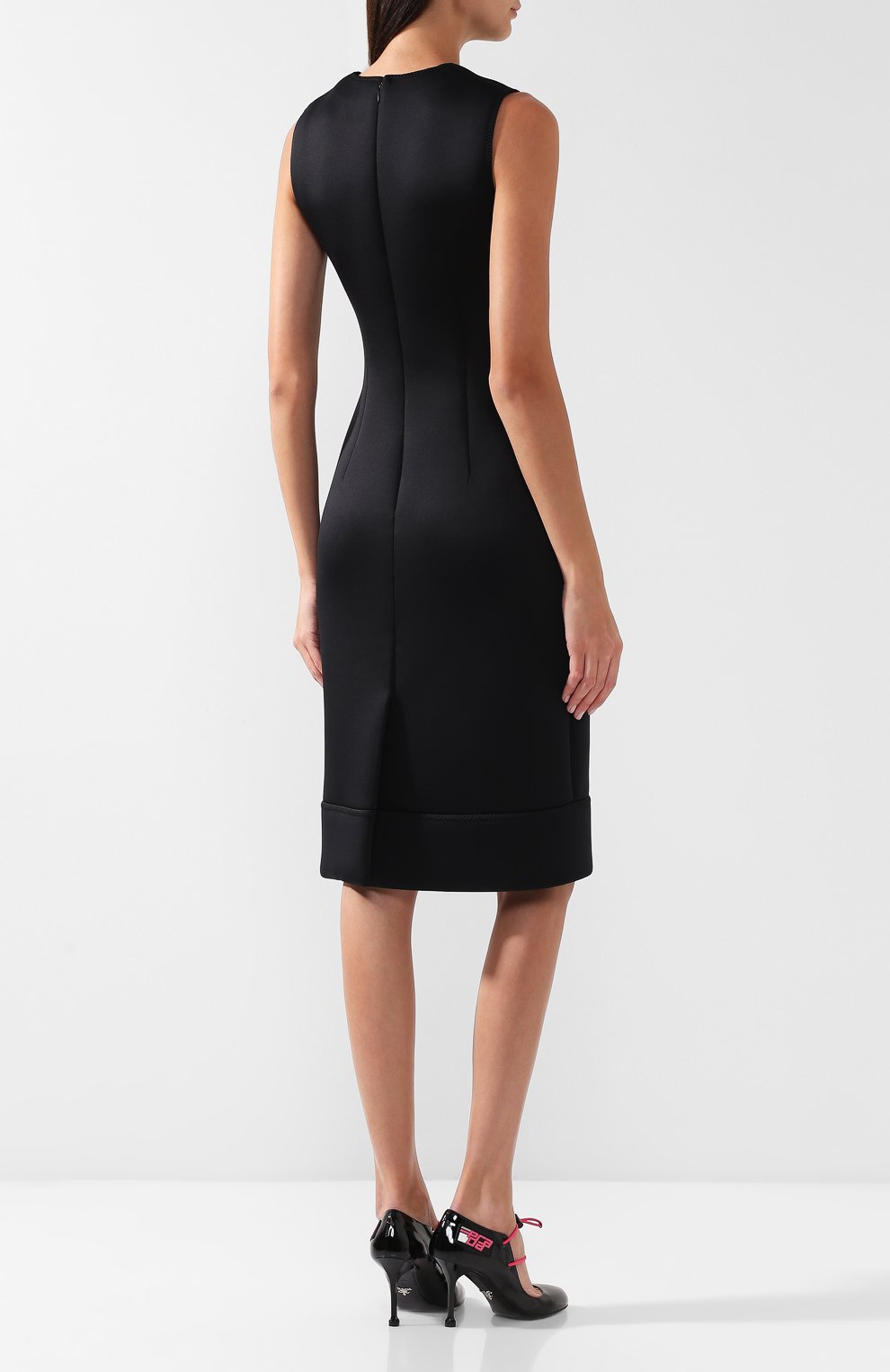 Однотонное платье с круглым вырезом PRADA, арт. P37H7-1SLI-F0002, фото 4