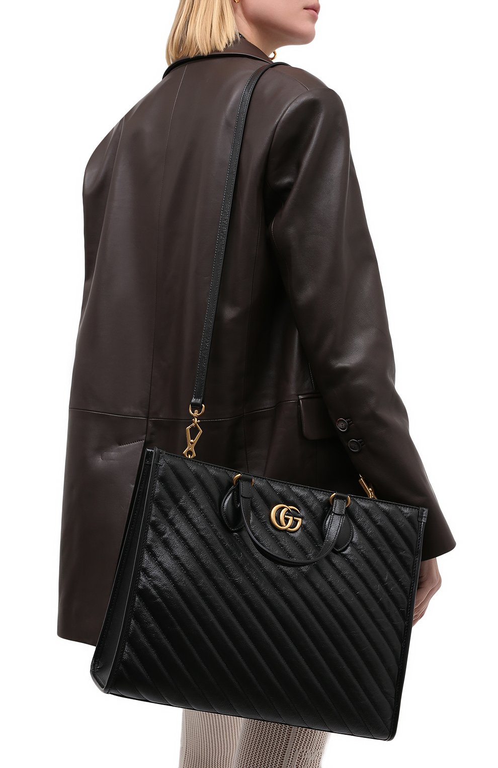 Сумка-шопер gg marmont GUCCI, арт. 627332/00LFT, фото 5