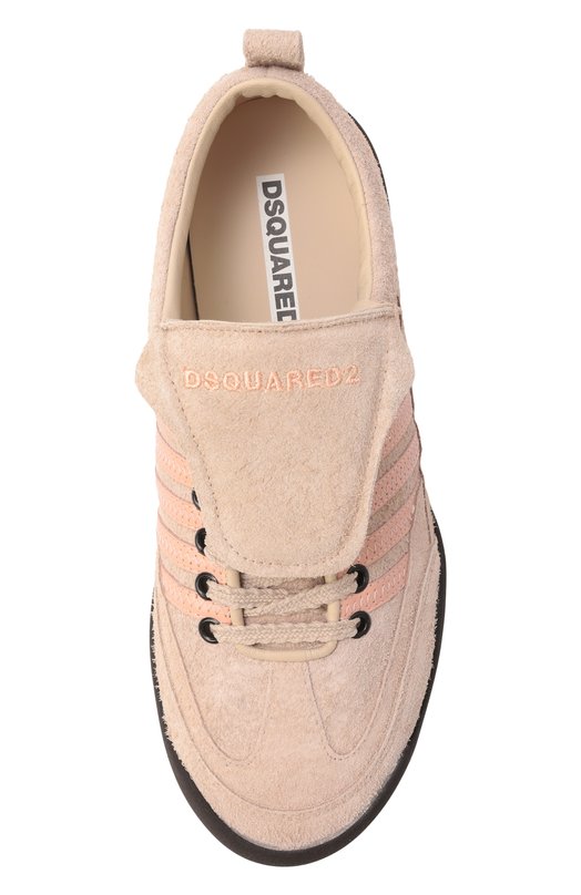 Замшевые кроссовки Soccer Dsquared2 SNW0304/I1602625 Бежевый  SNW0304/I1602625 Фото 6