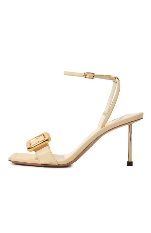 Кожаные босоножки Regalo Jacquemus 24E241F0078 Кремовый  24E241F0078 Фото 4
